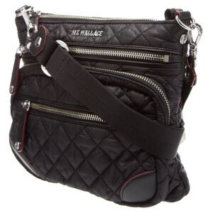 MZ Wallace Crosby Sling Bag, with Italian Leather and Silver Hardware. EUC.